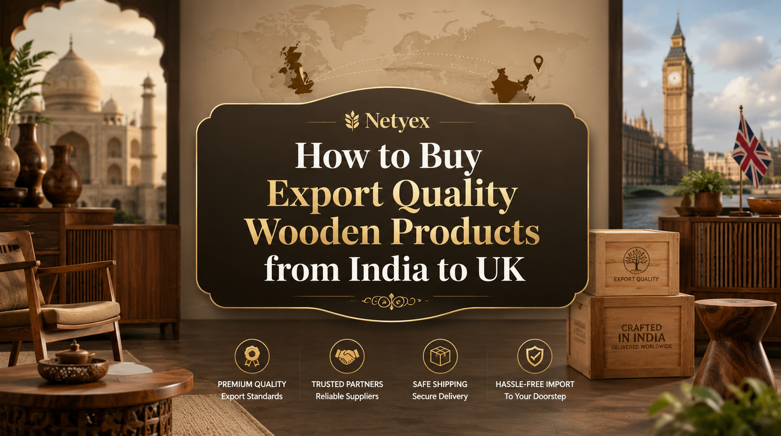 How to Buy Export Quality Wooden Products from India to UK