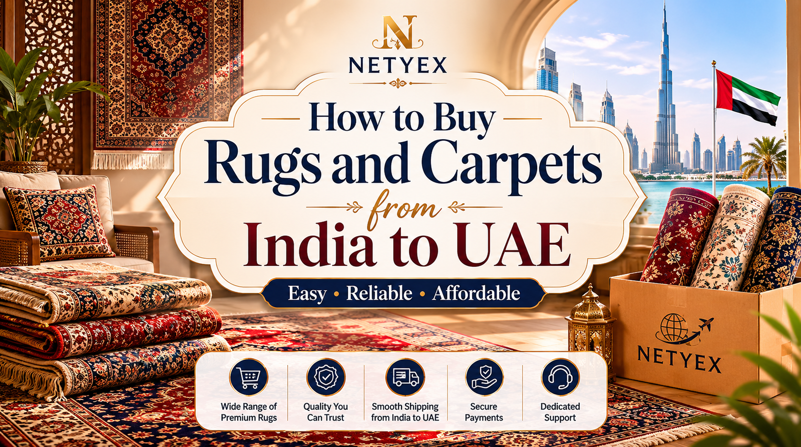 How to Buy Rugs and Carpets from India to UAE