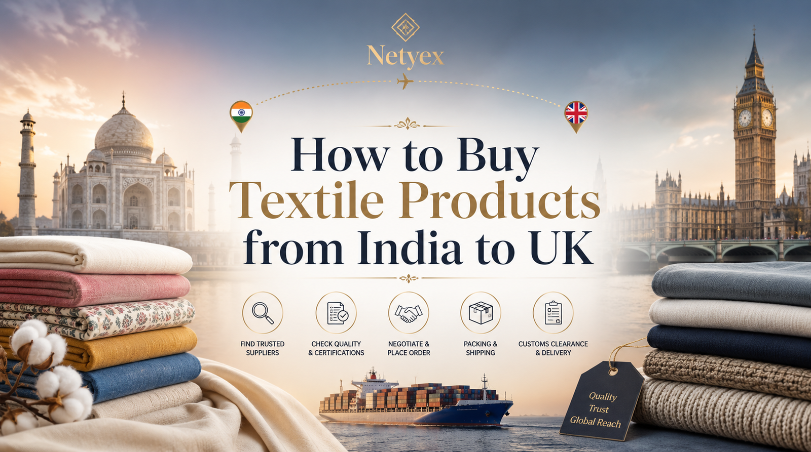 How to Buy Textile Products from India to UK