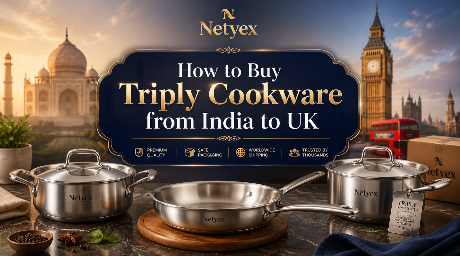How to Buy Triply Cookware from India to UK