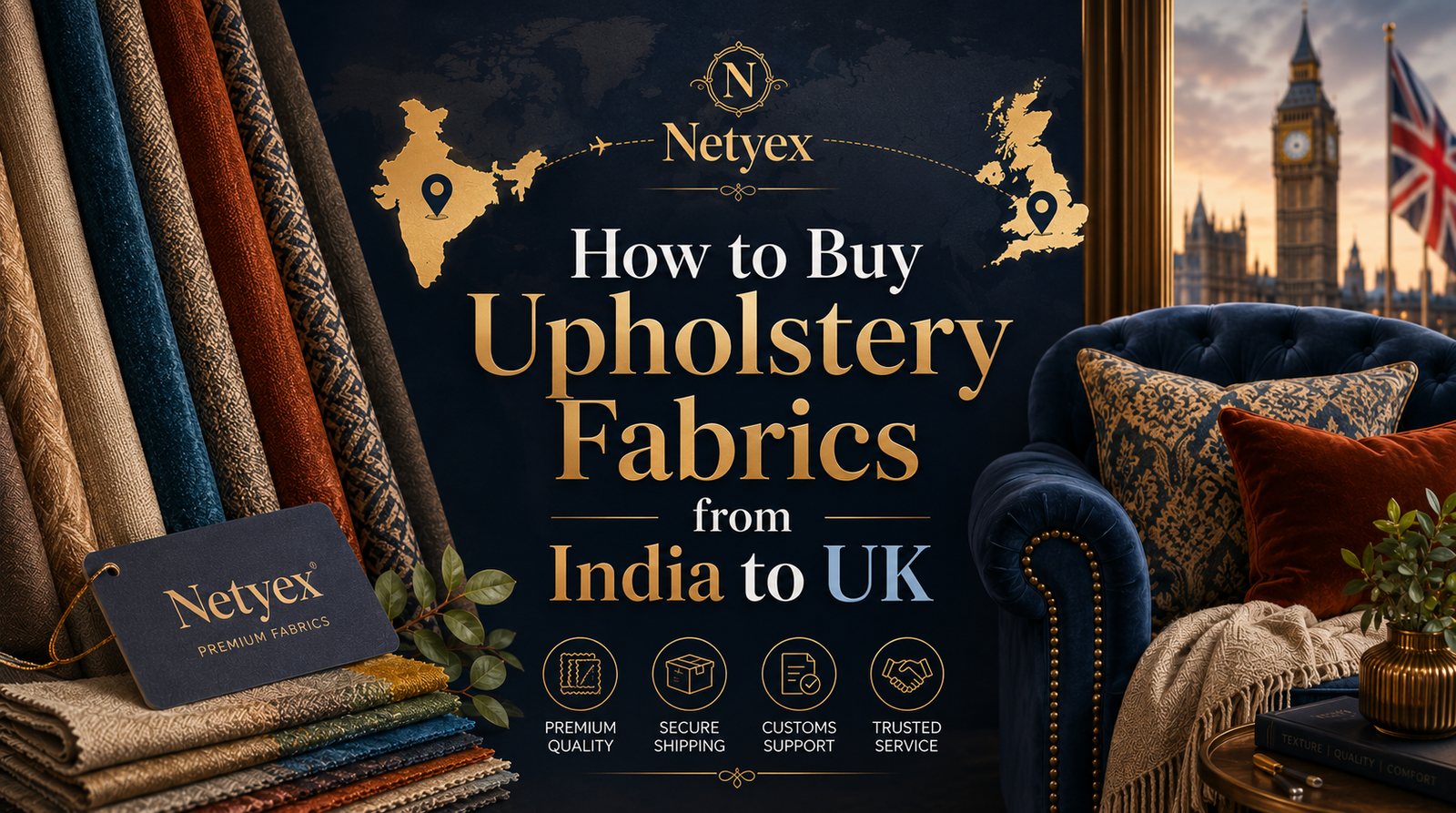 How to Buy Upholstery Fabrics from India to UK