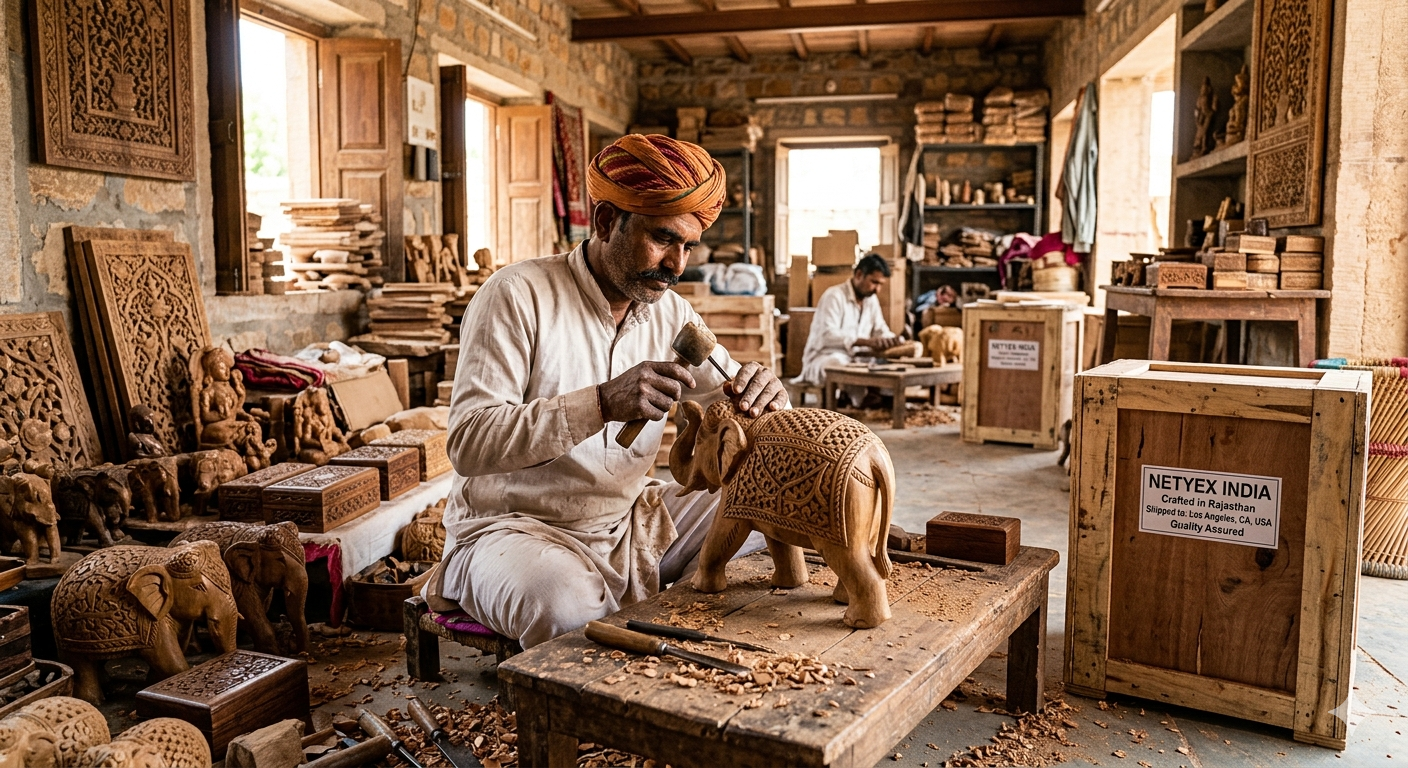 How to Buy Wooden Carved Products from India to USA