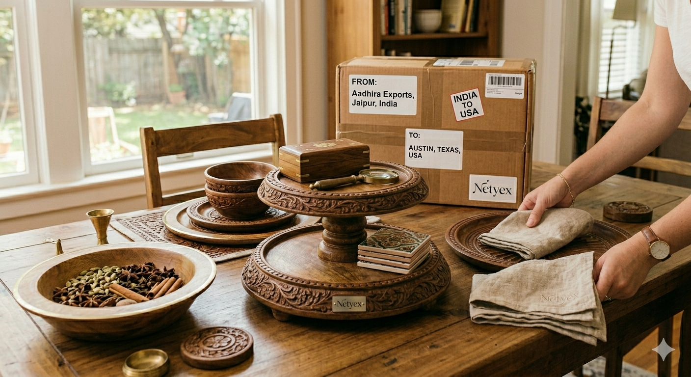 How to Buy Wooden Furniture Decor Items from India to USA
