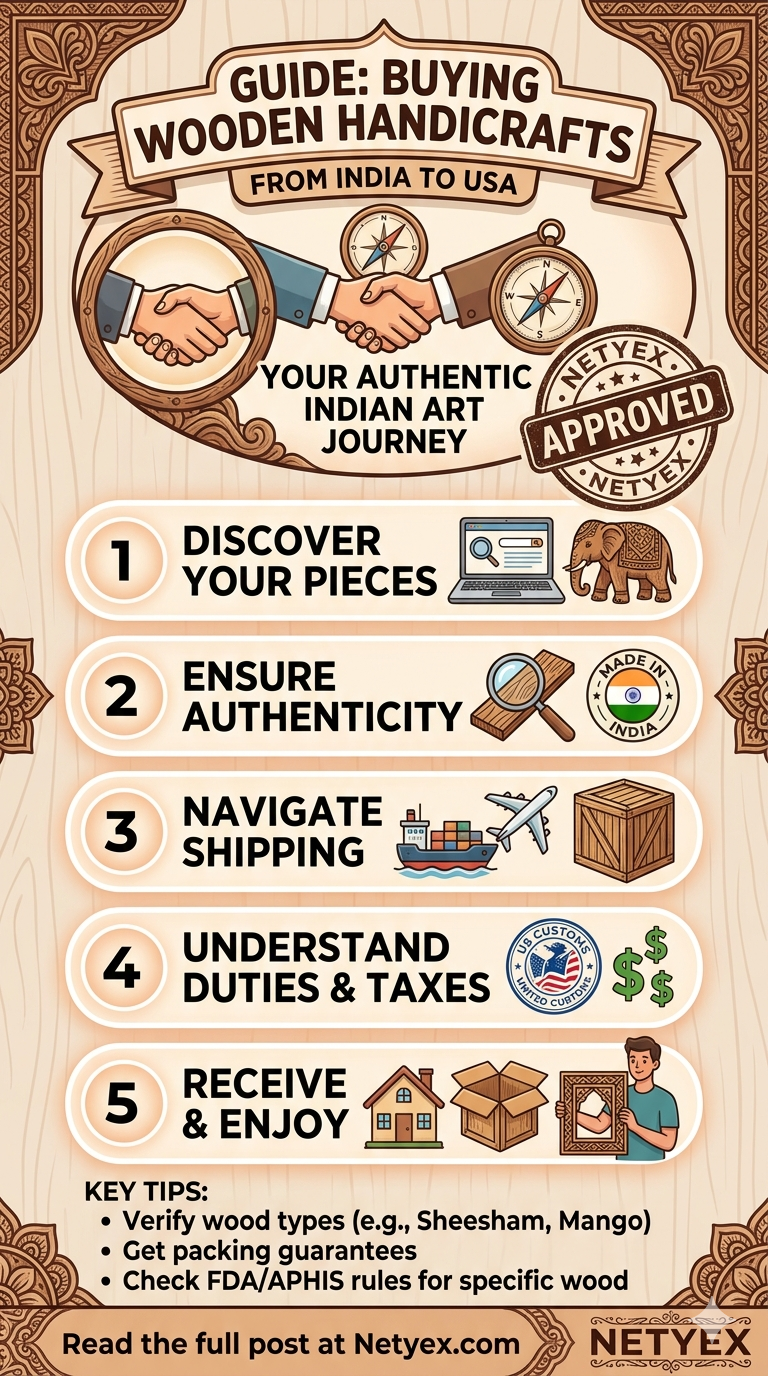 How to Buy Wooden Handicrafts from India to USA