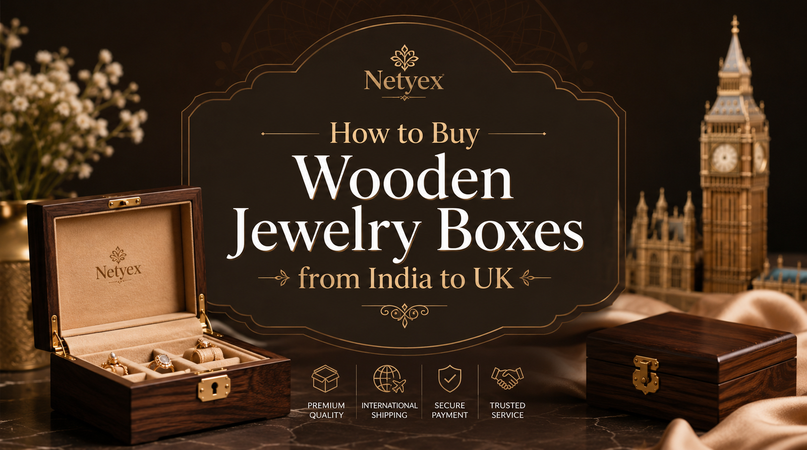 How to Buy Wooden Jewelry Boxes from India to UK