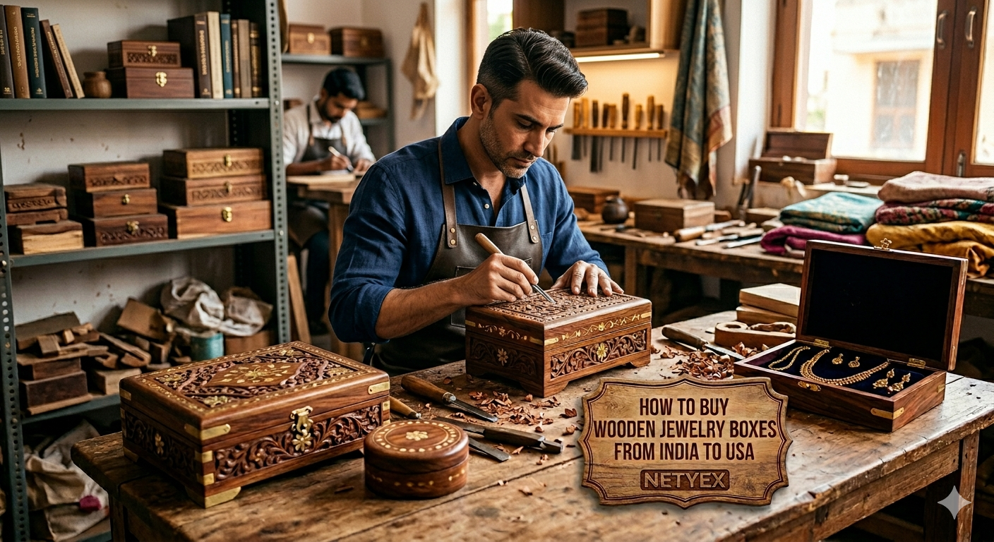 How to Buy Wooden Jewelry Boxes from India to USA