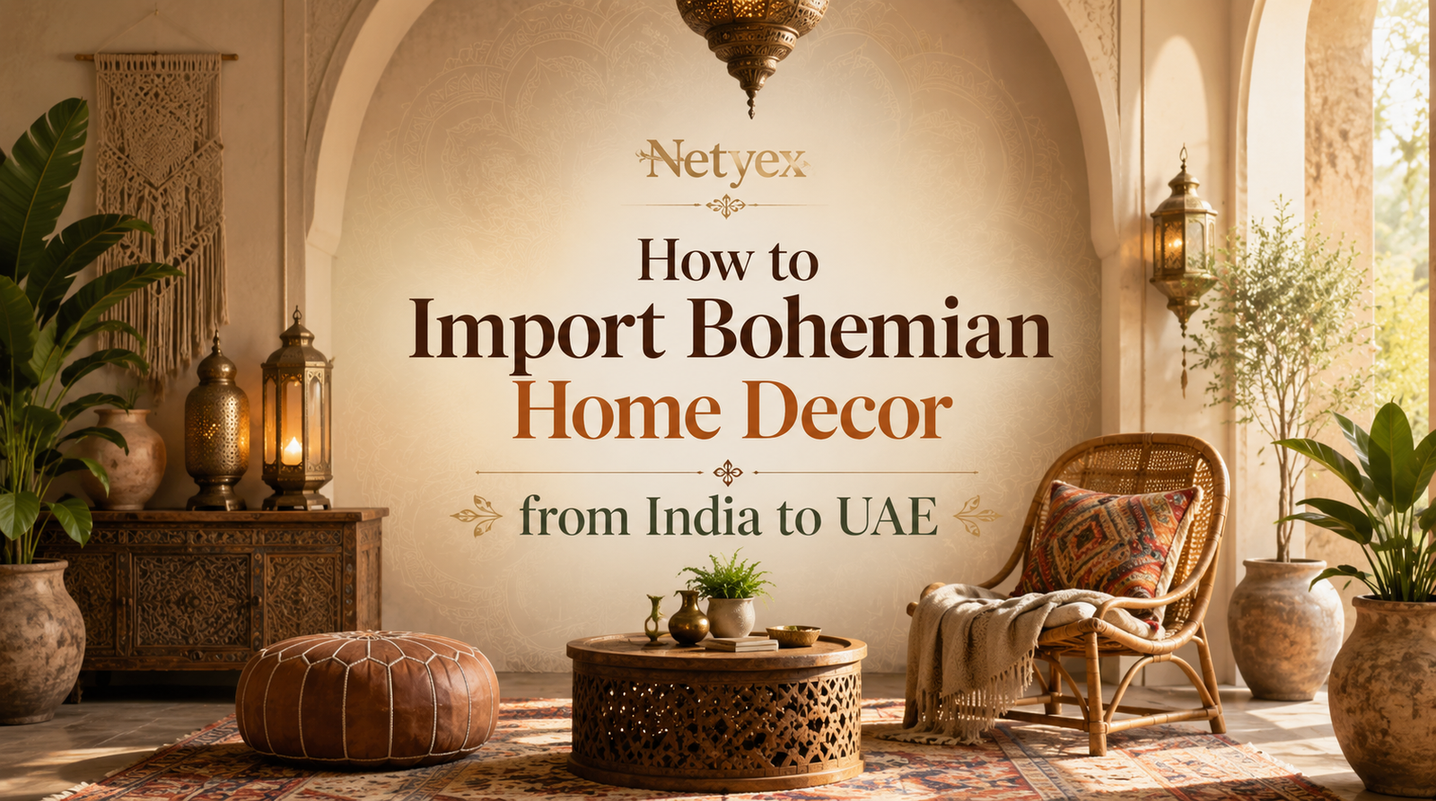 How to Import Bohemian Home Decor from India to UAE