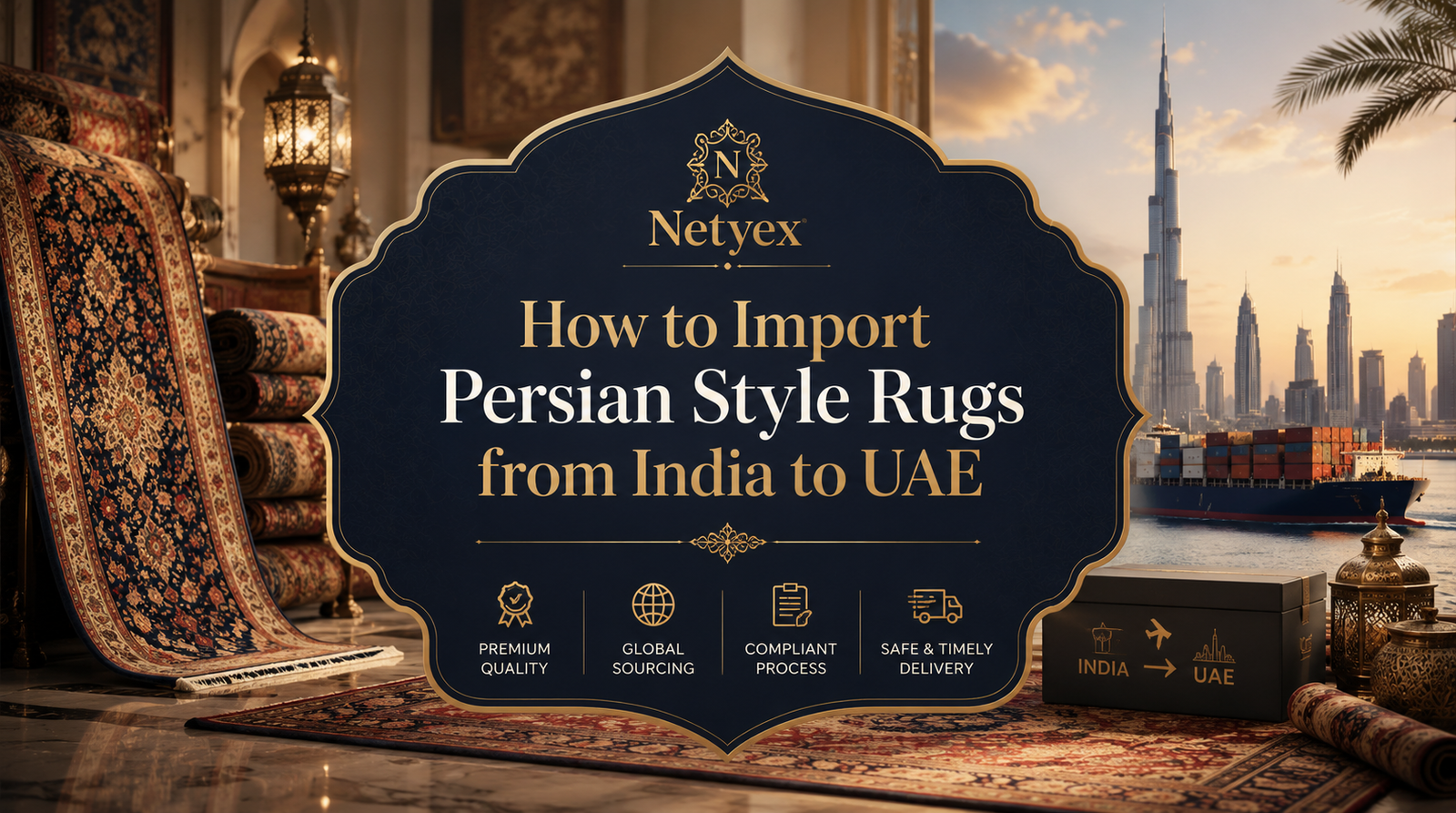 How to Import Persian Style Rugs from India to UAE
