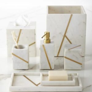 Marble Bathroom Organizer Collection