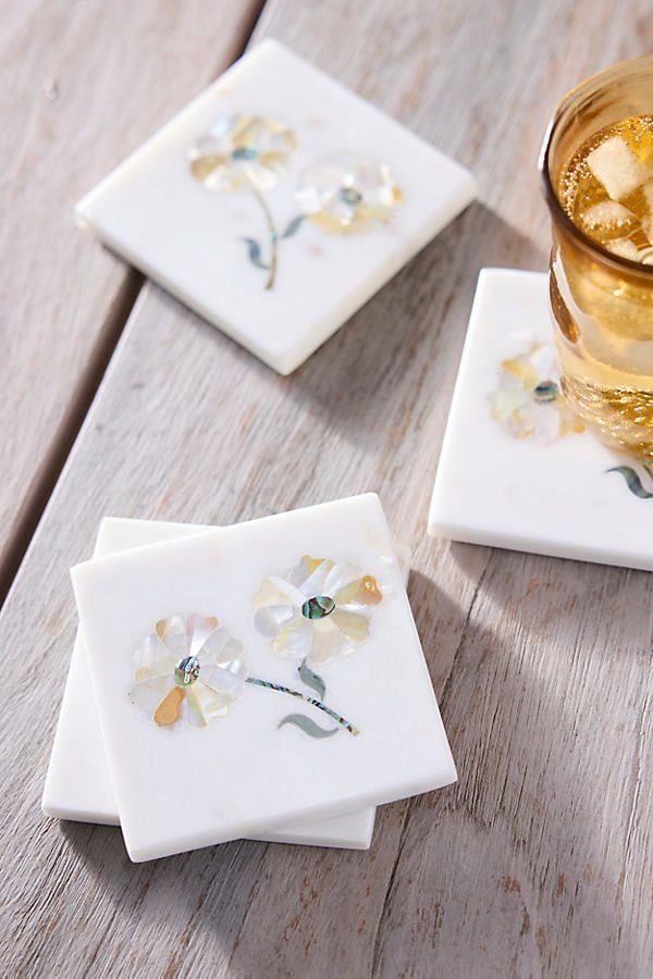 Marble Decorative Dish with Mandala Inlay
