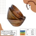 Handcrafted Mango Wood Bowl – Multipurpose Rustic Wooden Bowl for Snacks, Dry Fruits & Candle Making