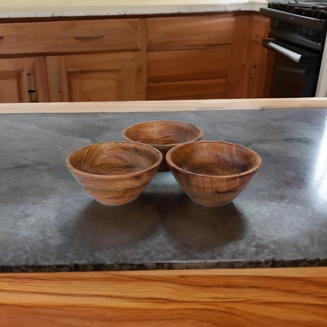 Handcrafted Mango Wood Bowl – Multipurpose Rustic Wooden Bowl for Snacks, Dry Fruits & Candle Making