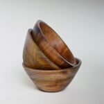 Handcrafted Mango Wood Bowl – Multipurpose Rustic Wooden Bowl for Snacks, Dry Fruits & Candle Making