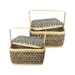 Premium Bamboo Hamper Basket (Patterned)