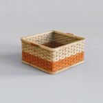 Premium Bamboo Storage Basket (Dual Tone)