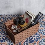 Premium Bamboo Storage Basket (Dual Tone)