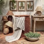 Premium Bamboo Storage Basket (Dual Tone)