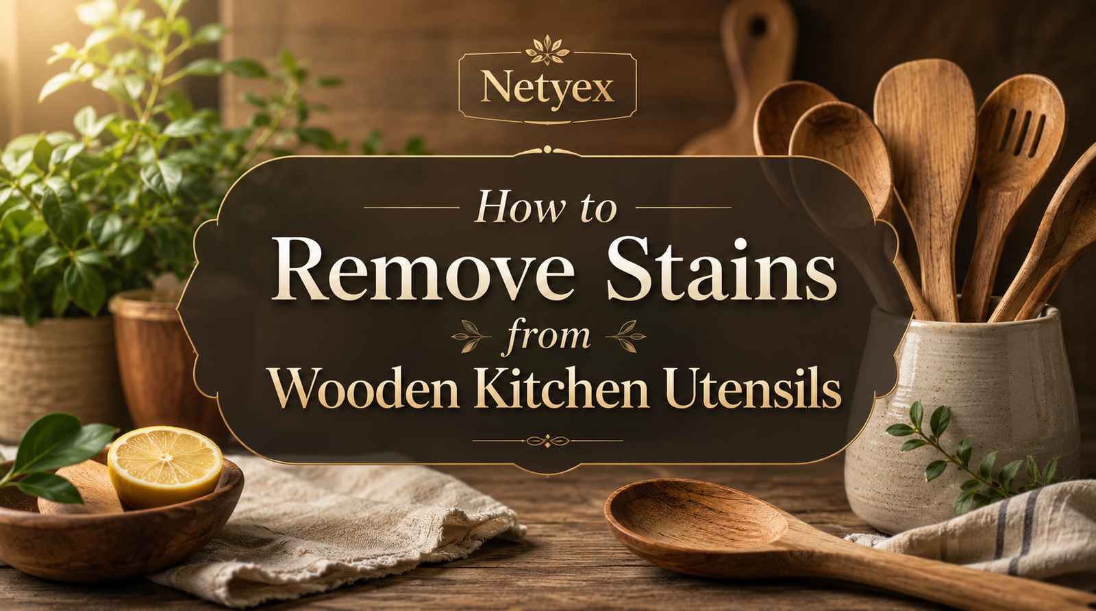 How to Remove Stains from Wooden Kitchen Utensils