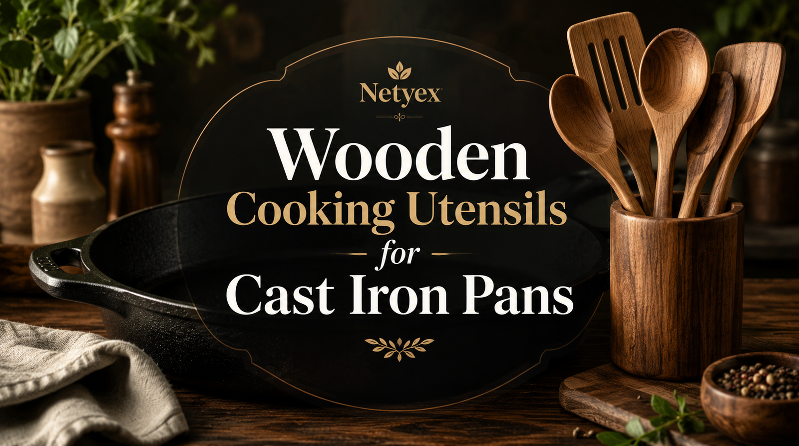 Wooden Cooking Utensils for Cast Iron Pans