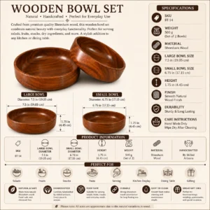 Wooden Bowl Set (Set of 2)