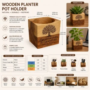 Wooden Planter Pot Holder