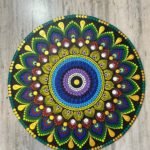 Hand-Painted Indian Folk Art Decorative Plates – Set of 4