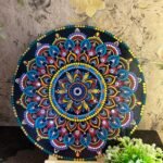 Hand-Painted Indian Folk Art Decorative Plates – Set of 4
