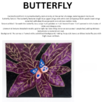 Butterfly & Purple Botanical Decorative Wall Art