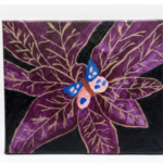 Butterfly & Purple Botanical Decorative Wall Art