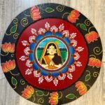 Hand-Painted Indian Folk Art Decorative Plates – Set of 4
