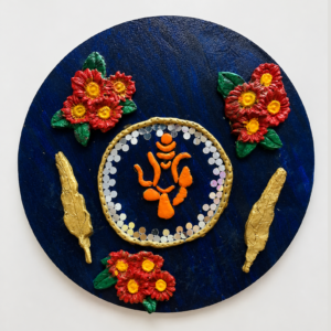 Handcrafted Textured Ganesh Decorative Wall Art