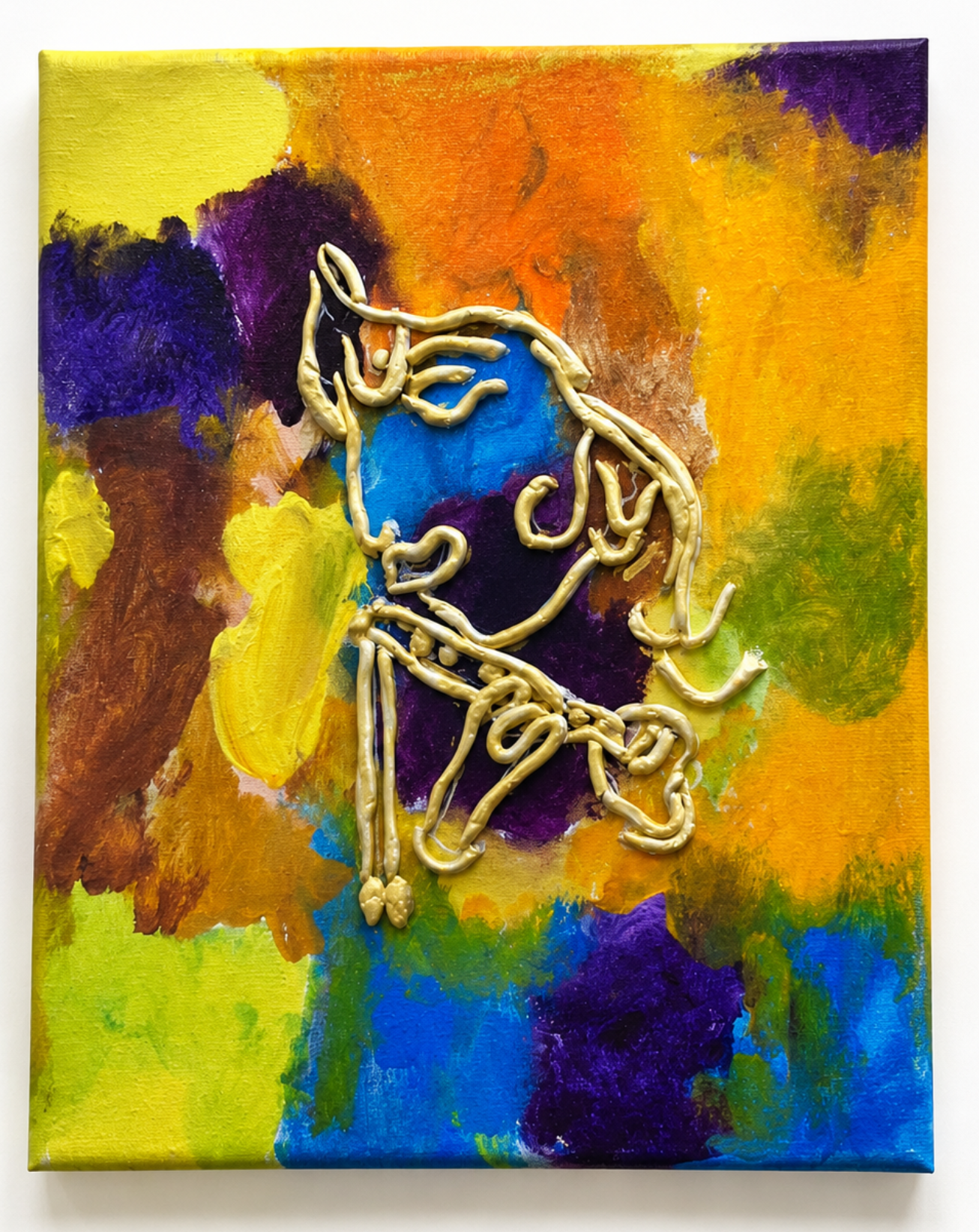 Multi-Color Abstract Painting – Contemporary Handcrafted Wall Art