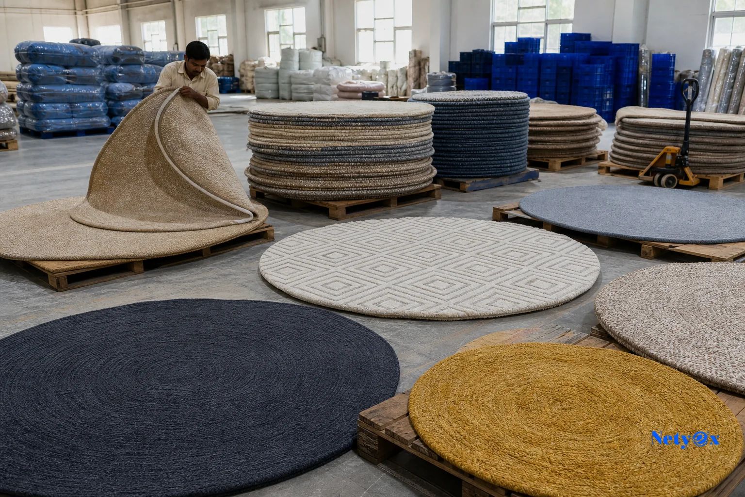 Round Wool Rugs Wholesale From India