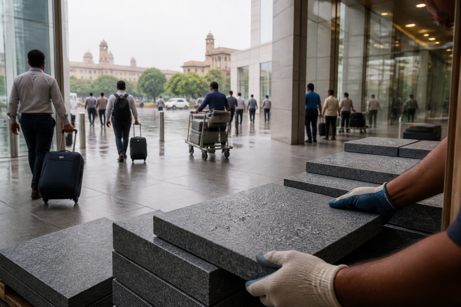 Procuring South Indian Steel Grey Granite: Auditing Water Absorption Benchmarks for High-Traffic Public Venues