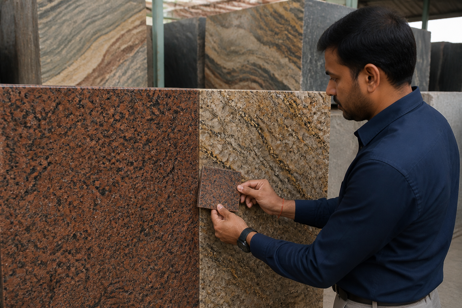 Procuring Indian Tan Brown Granite: Managing Feldspar Segregation and Color Grading in Multi-Block Orders