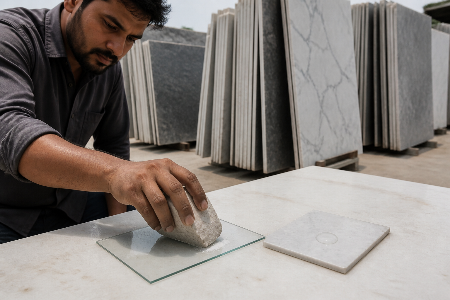 Testing Dolomitic Marble Sold as Hard Quartzite: Simple Scratch Tests and Acid Checks for Stone Yards