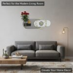 3-in-1 Multifunctional Wall Decor with Clock, Flower Vase & Display Shelf