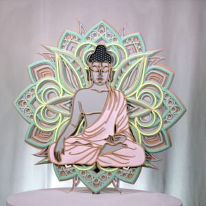 3D Buddha Mandala Wall Art