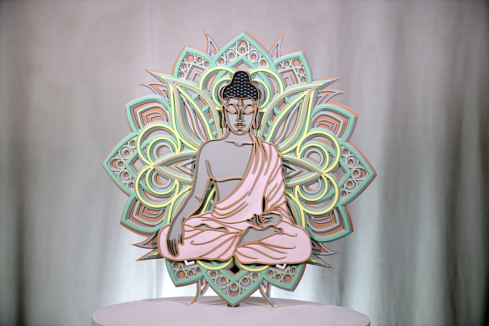 3D Buddha Mandala Wall Art