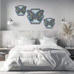 3D Butterfly Hexagon Wall Art