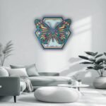 3D Butterfly Hexagon Wall Art