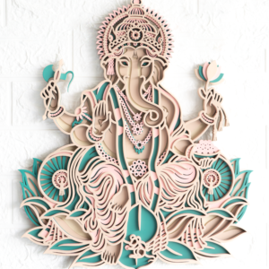 3D Layered Ganesha Wall Art