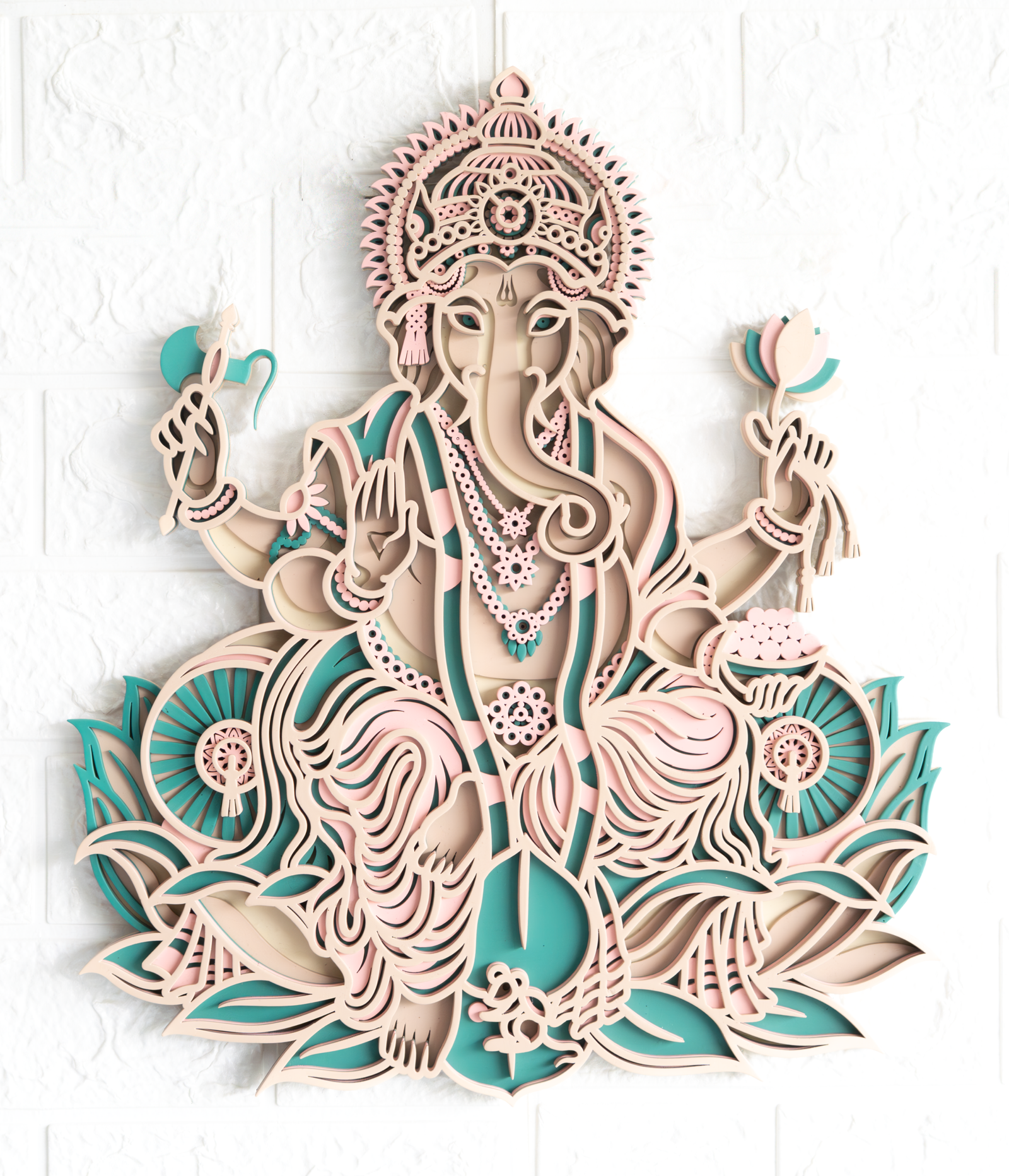 3D Layered Ganesha Wall Art