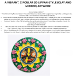 3D Lippan-Style Lord Jagannath Clay & Mirror Wall Art