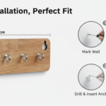 5-Hook Wall-Mounted Key & Utility Rack