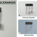 5-Hook Wall-Mounted Key & Utility Rack
