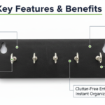 5-Hook Wall-Mounted Key & Utility Rack