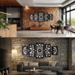 5-Piece Floral Metal Wall Art