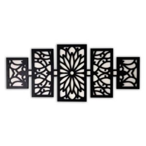 5-Piece Floral Metal Wall Art