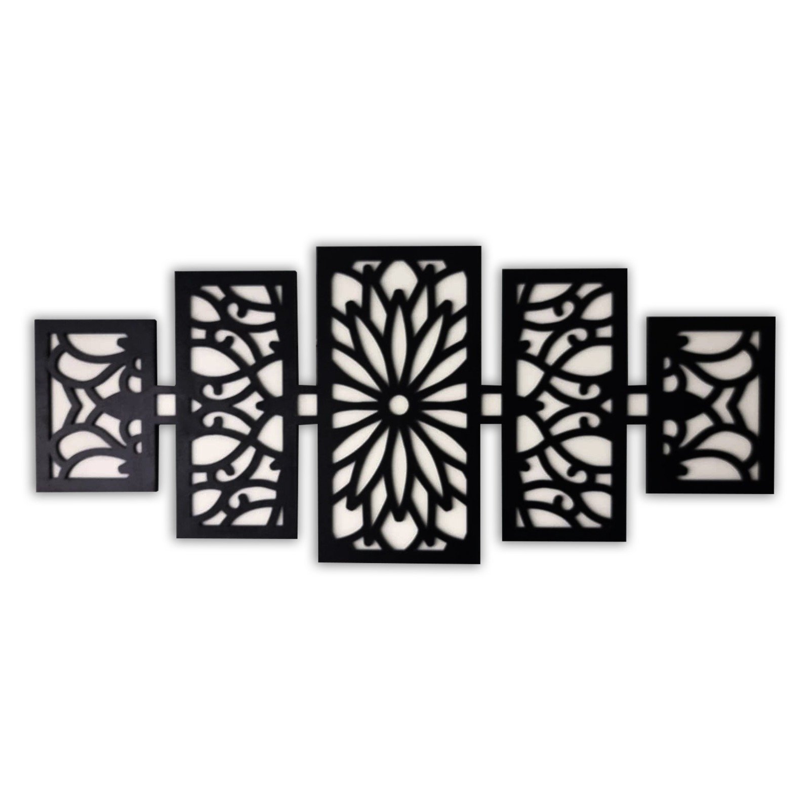 5-Piece Floral Metal Wall Art